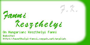 fanni keszthelyi business card